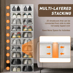 Clear Stackable Shoe Storage Box Set