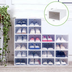 Clear Stackable Shoe Storage Box Set
