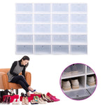 Clear Stackable Shoe Storage Box Set