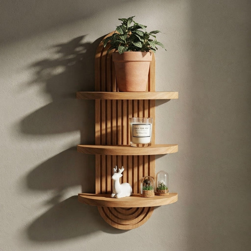 Wooden Wall Mounted Shelf